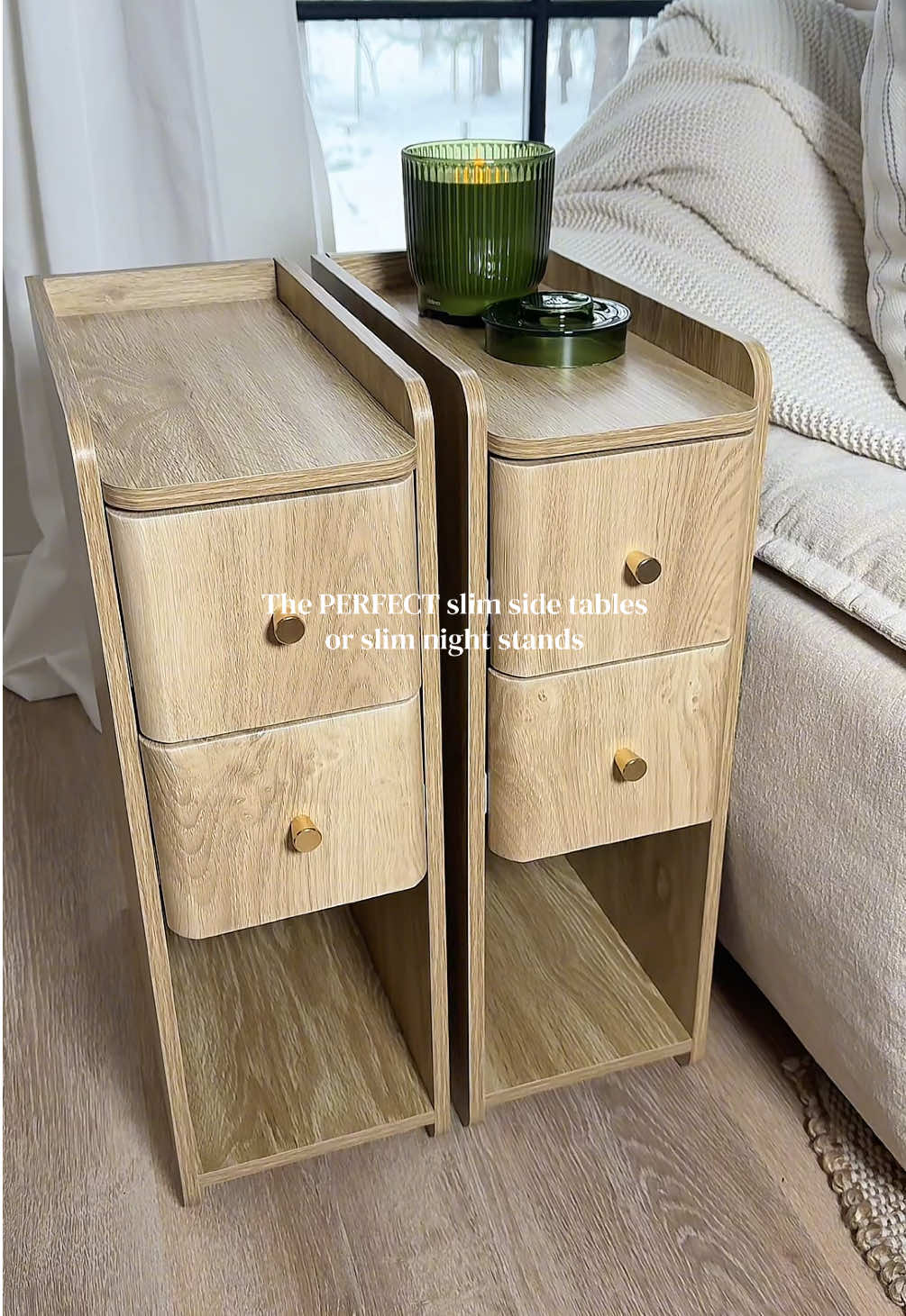 TikTok post by @countingthecoynes for Giratree. Caption reads: [...] are perfect for any tight space! ✨🤎....