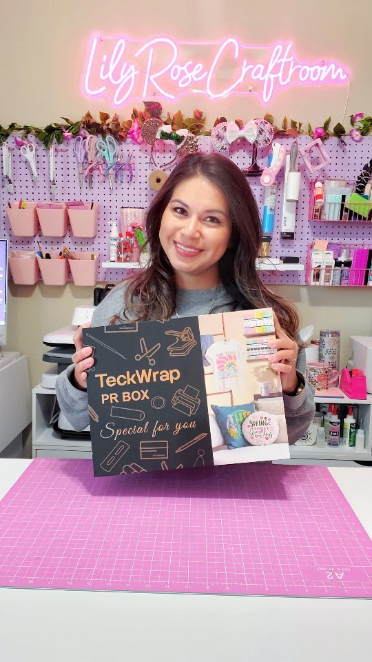 Instagram post by @lilyrosecraftroom for TeckWrapcraft. Caption reads: I got my hands on the new @teckwrapcraft PR boxes....