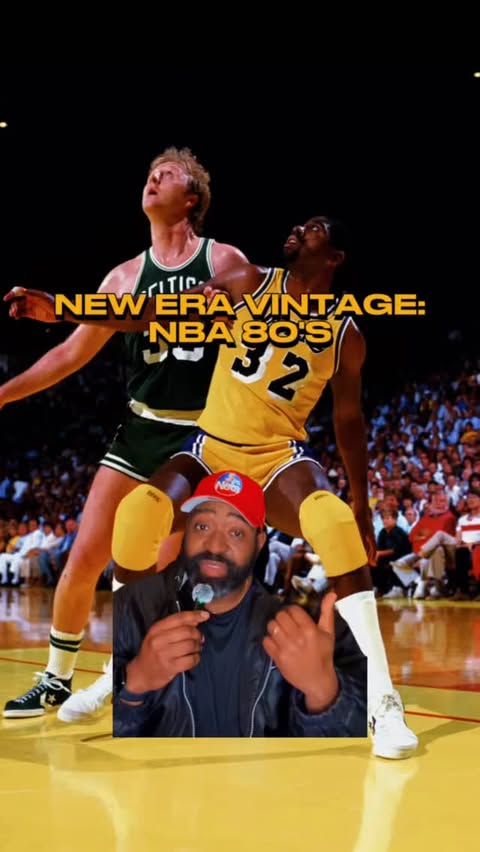Instagram post by @gamedaygrails for New Era Cap. Caption reads: [...] NBA in the 1980’s. #nba #vintagenba....