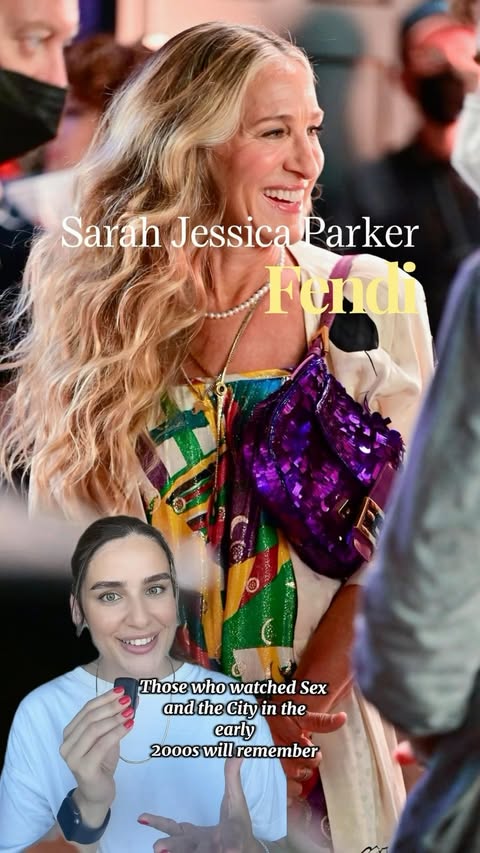 Instagram post by @iiremadas for Fendi. Caption reads: #fendi #sarahjessicaparker #sexandthecity [...].