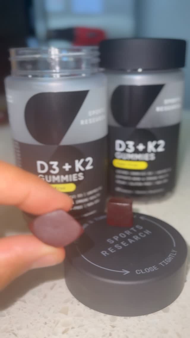Instagram post by @wealthywestbrooks for Sports Research. Caption reads: [...] I take 2 D3 + K2 gummies from....