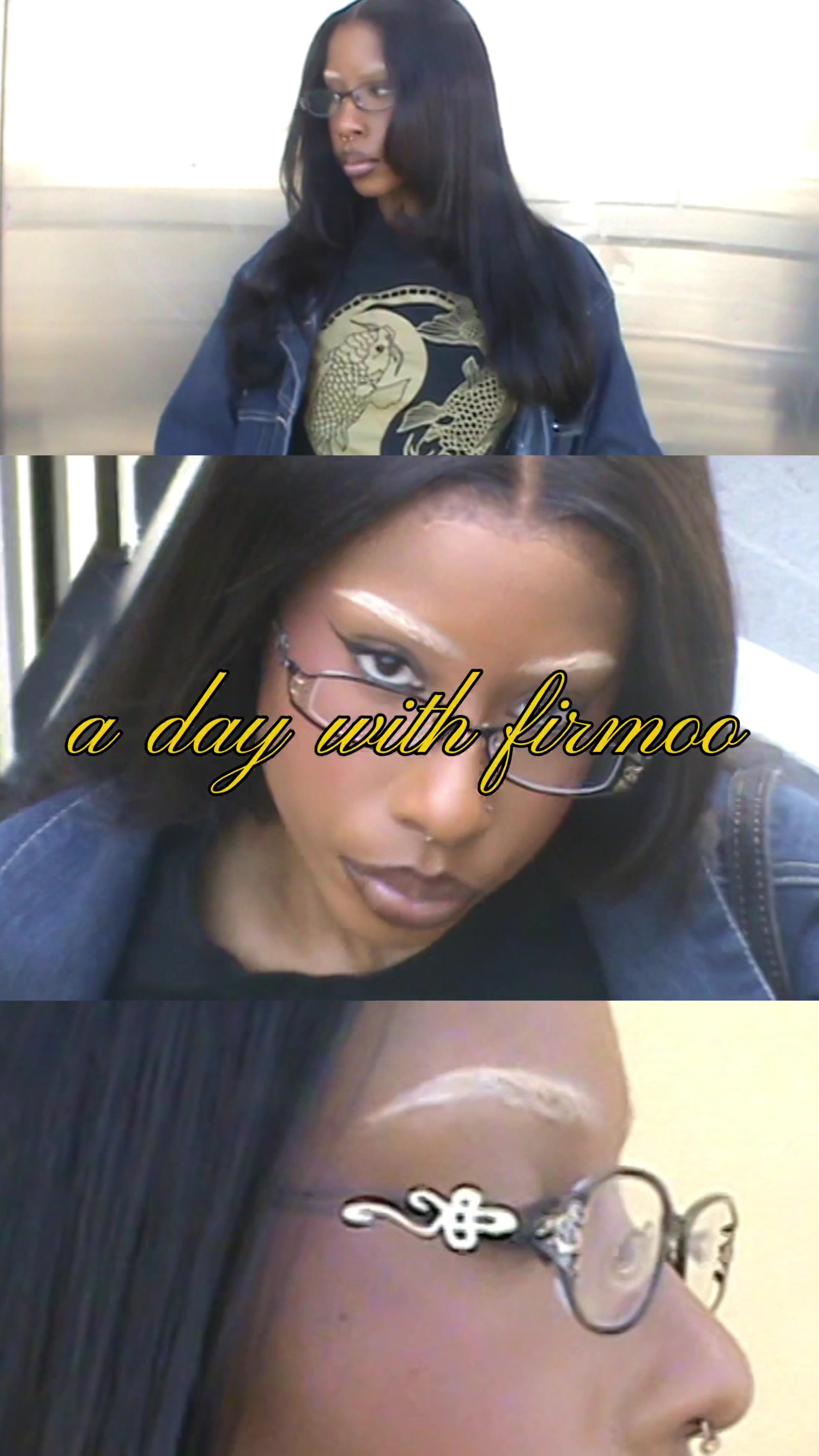 TikTok post by @thehoneydip for Firmoo. Caption reads: A day in the city ft. @Firmoo Glasses 👓⭐️ STYLE-....