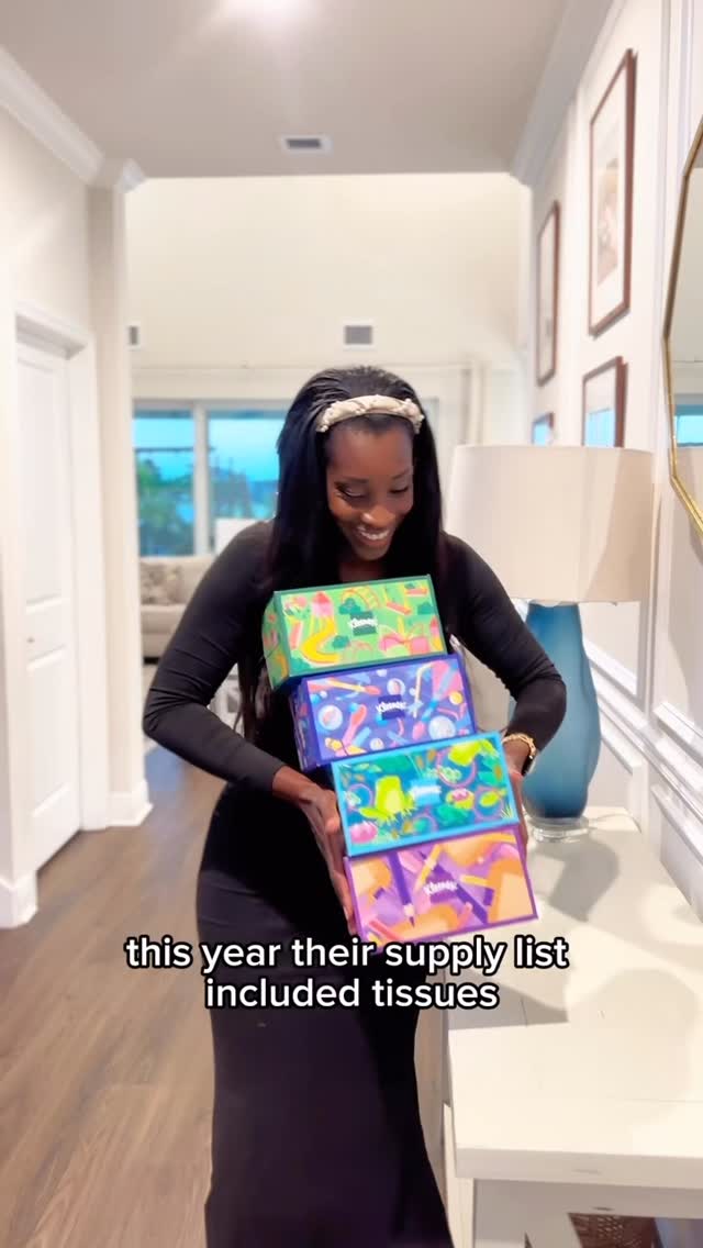 Instagram post by @thebutanfam for Kleenex. Caption reads: #ad It’s finally back-to-school time and the....