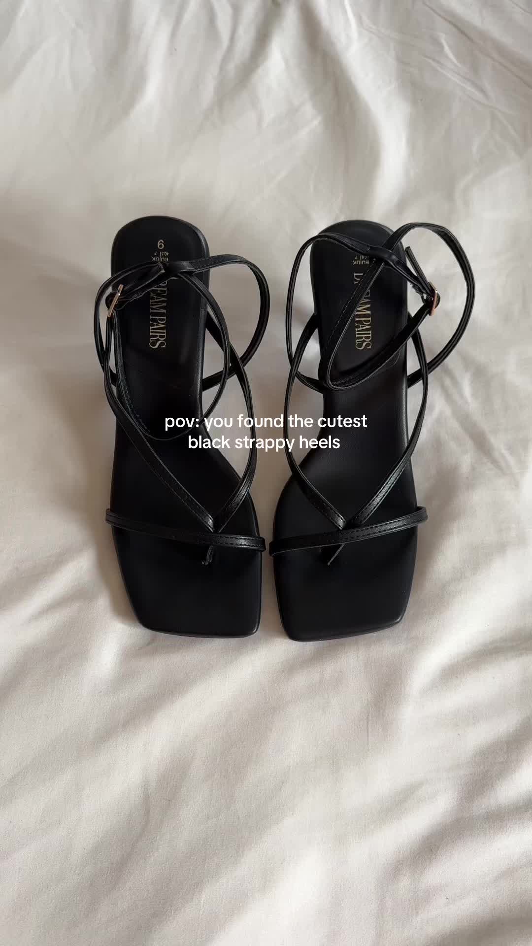 TikTok post by @allthingswithamber for Dream Pairs. Caption reads: How cute are these heels? @Dream Pairs ....