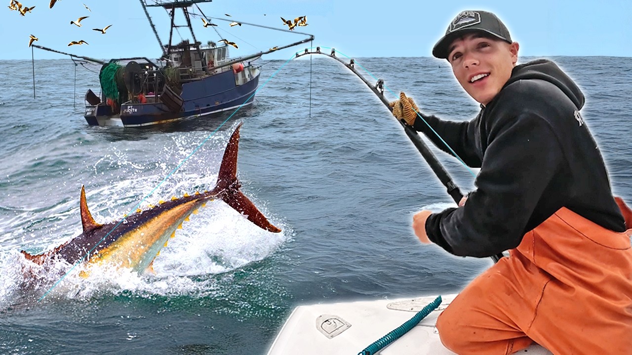 YouTube post by @Tackle2thePeople for Dometic. Caption reads: Big Tuna are Swimming Under these Commercial....