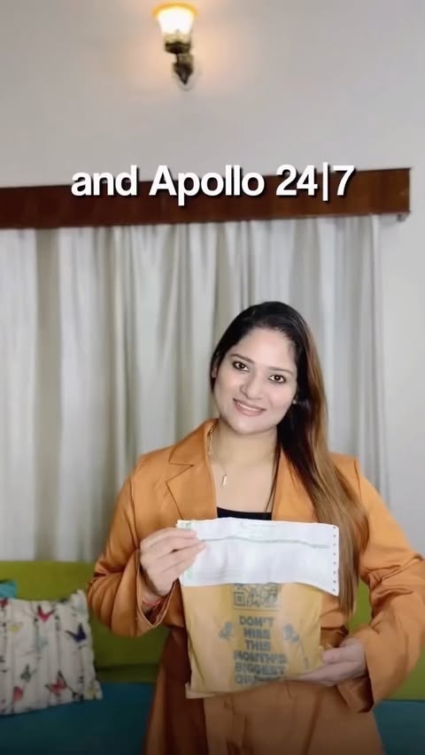 Instagram post by @healthy_donut_ for Apollo 24x7. Caption reads: Every supplement I take goes through the same....