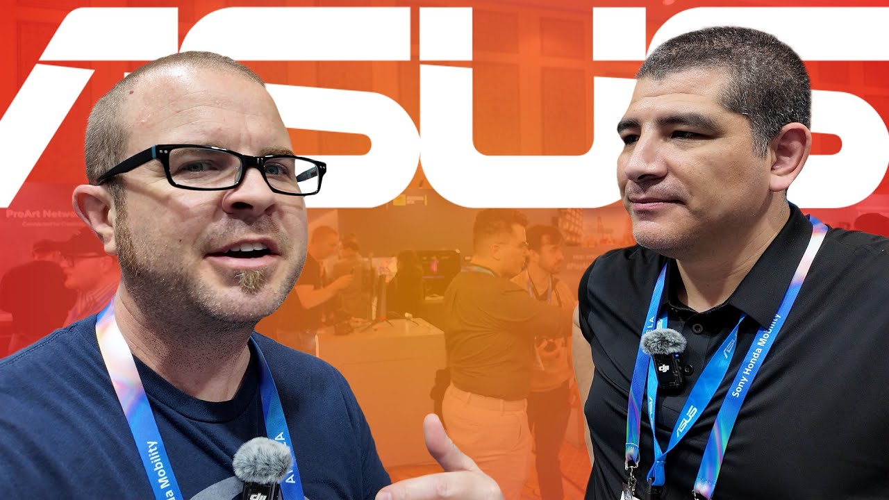 YouTube post by @paulshardware for ASUS. Caption reads: The Full ASUS Experience - CES 2026.