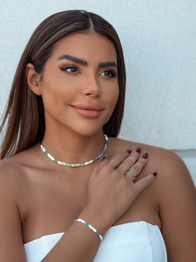 Instagram post by @emmyagrama for APM Monaco. Caption reads: Jewelry that speaks before I do ✨
@apmmonaco....