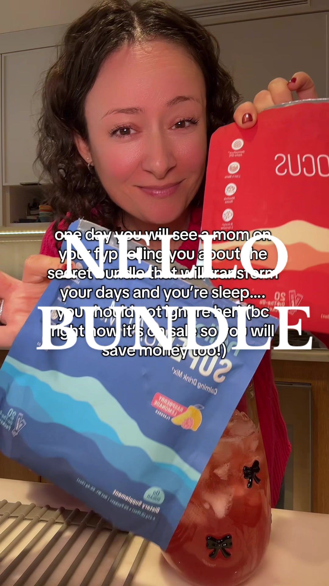 TikTok post by @messyparenting for drinknello. Caption reads: This bundle is insane! 🤯 @Drink Nello #nello....