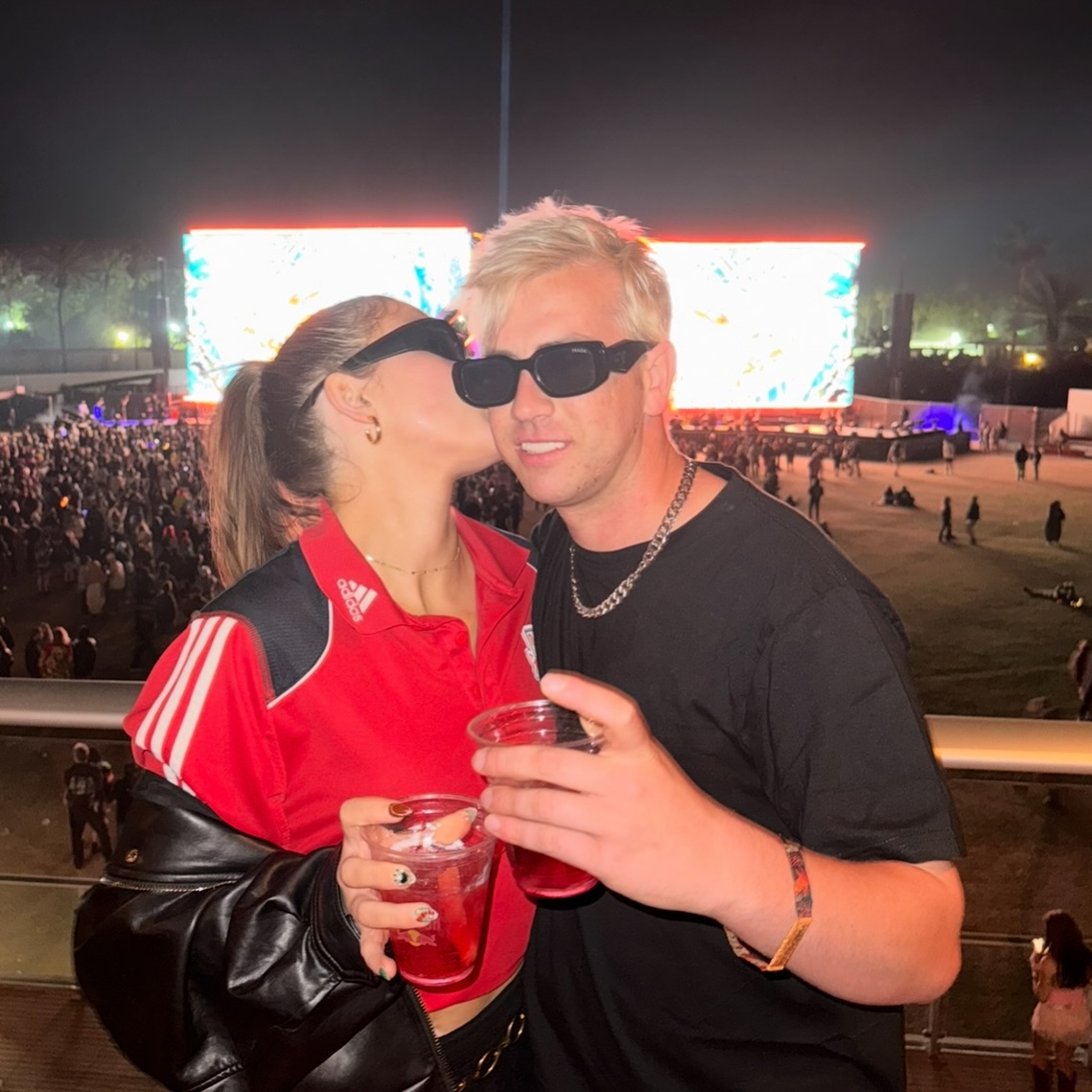 Instagram post by @frostbiteszn for Coachella. Caption reads: [...] at the booth like it’s God tier. 🌵🏆....