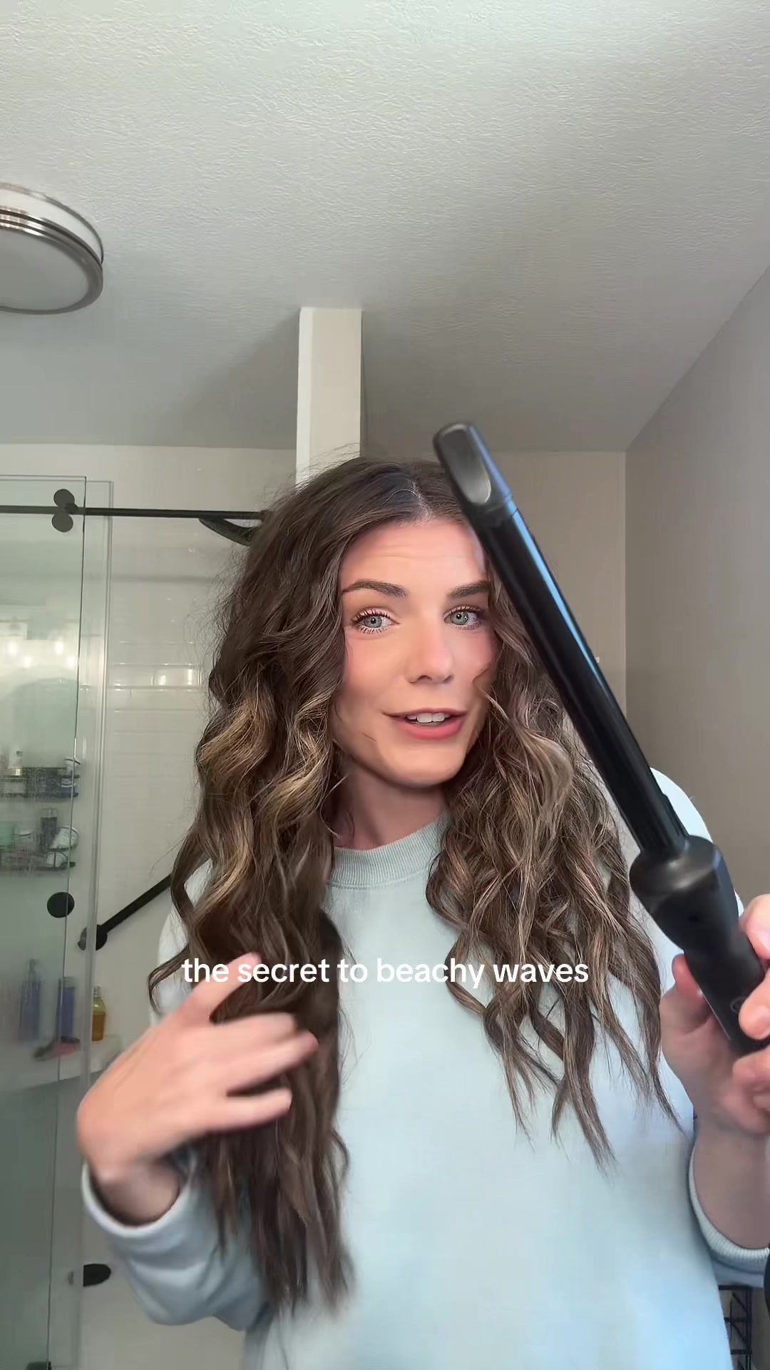 TikTok post by @morg_lucas for Bio Ionic. Caption reads: @Bio Ionic #beachywaveshair [...].