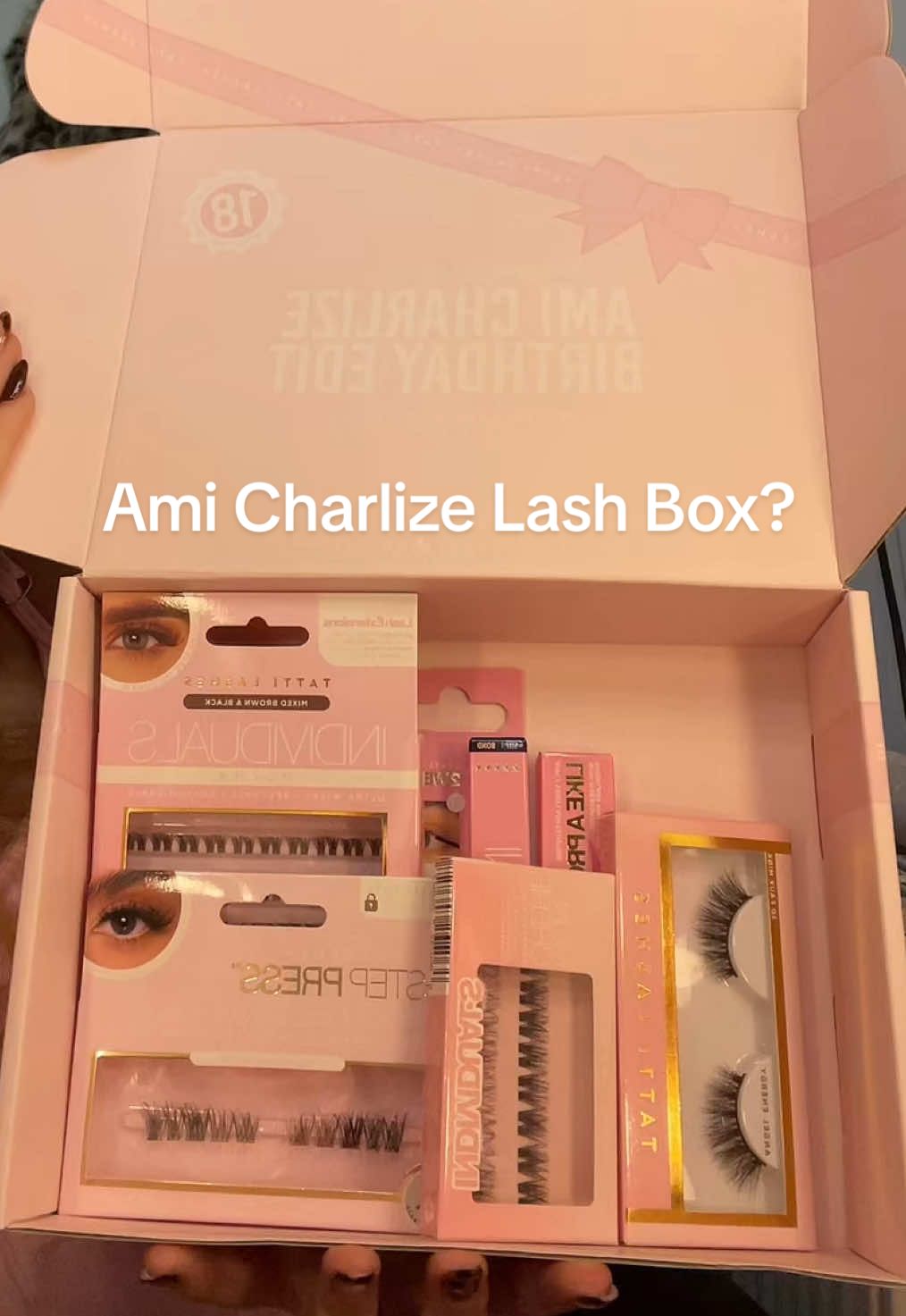 TikTok post by @itssocomplikatied for TATTI LASHES. Caption reads: Thankyou so much @TATTI LASHES #unboxing....