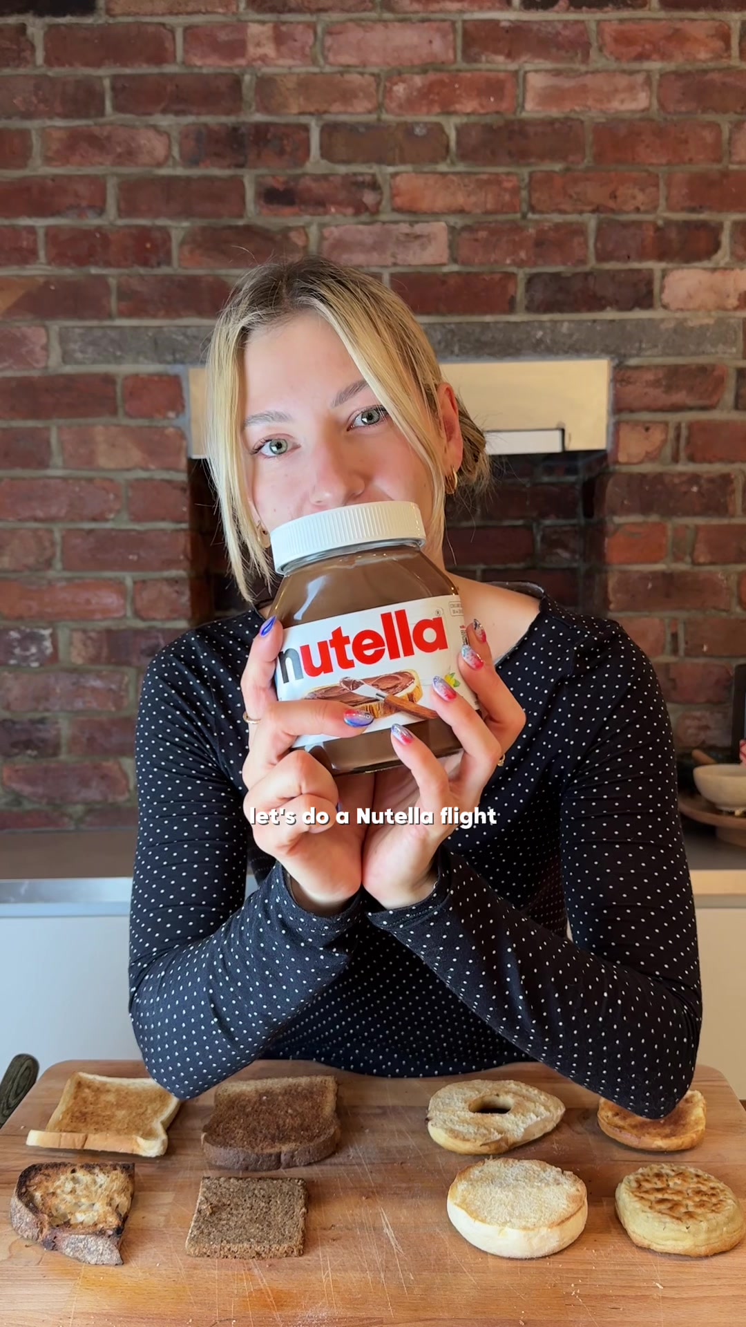 TikTok post by @cripandip for Nutella. Caption reads: AD let’s do a Nutella flight !!! ​ @Nutella UK....