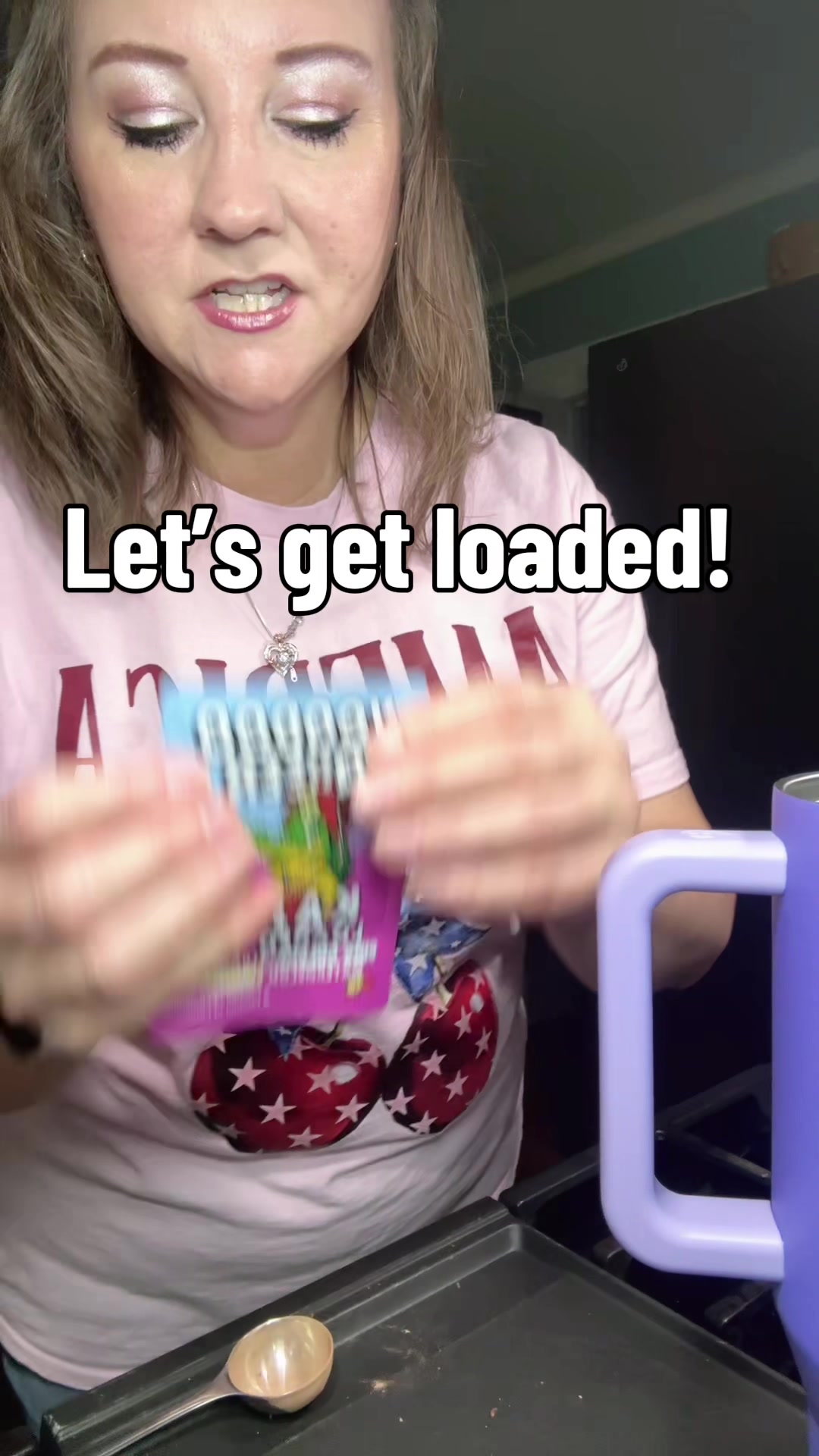 TikTok post by @pegbama for Kajun Loaded Tea. Caption reads: @KaJun Loaded Tea #kajunloadedtea #loadedtea #teas.