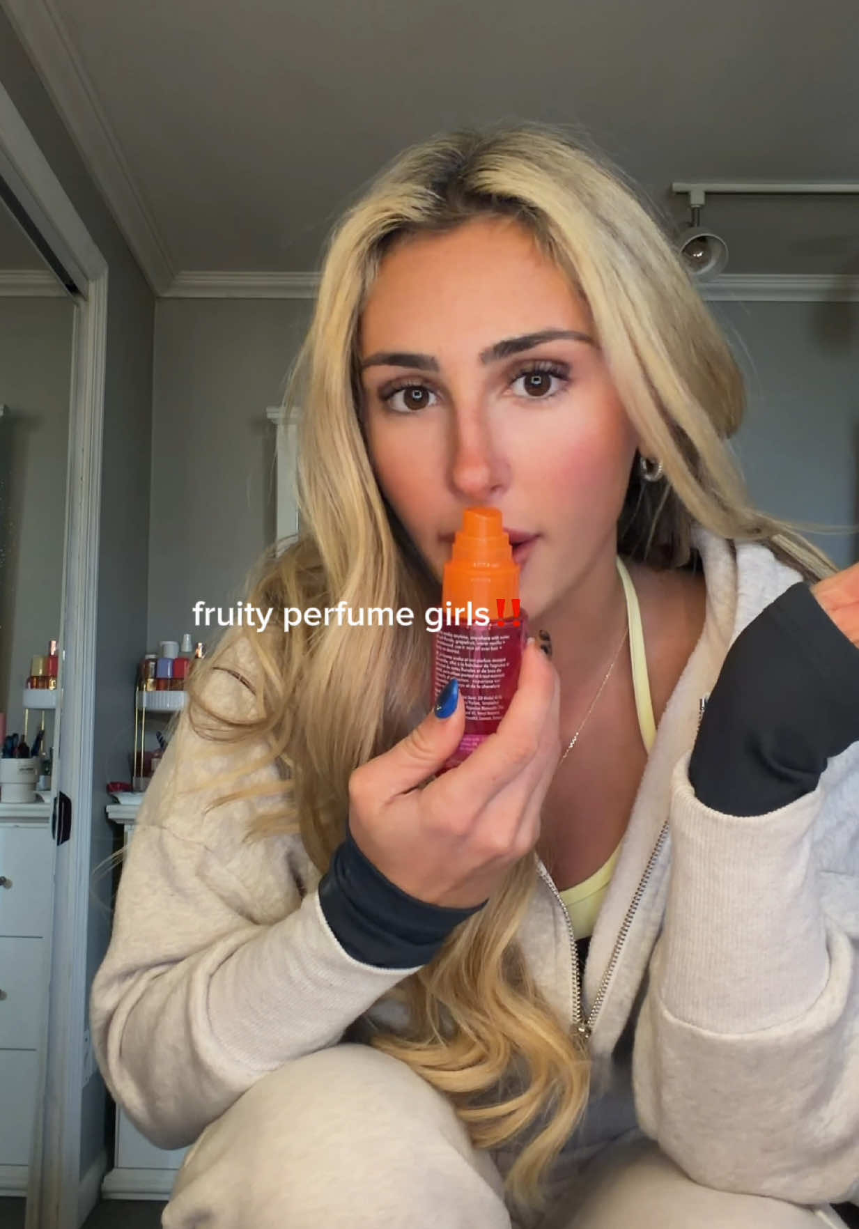 TikTok post by @samkelly322 for Amika. Caption reads: The bestttt way to maximize a scent 😍 @amika ‘s....