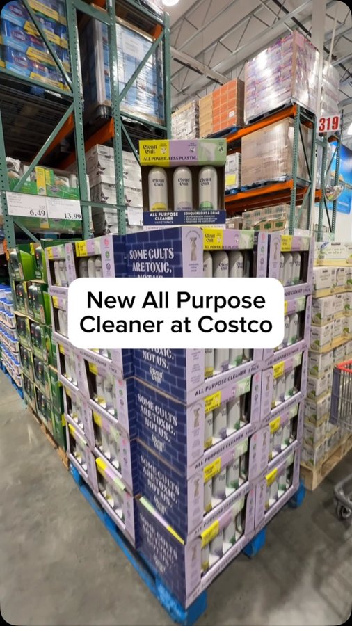 Instagram post by @costconewdeals for Cleancult. Caption reads: Just found my new go-to cleaner set at Costco.....