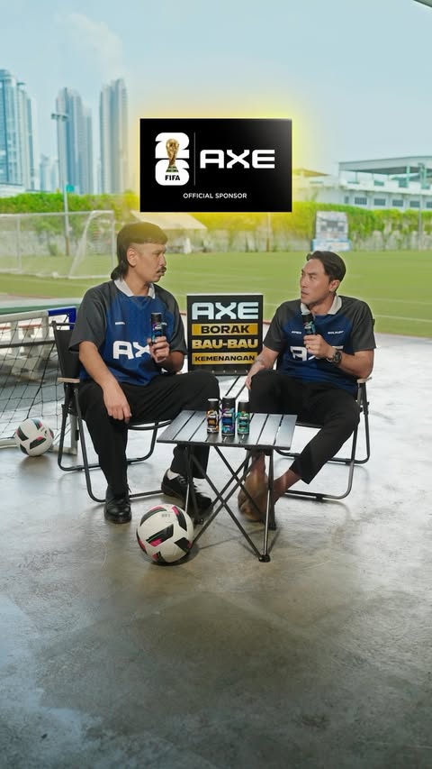 Instagram post by @fahmiapexs for AXE. Caption reads: [...] Nak tengok kitorg gebang pasal World Cup....