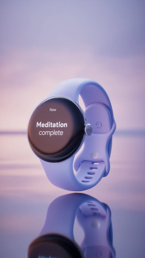 Instagram post by @molistudio for Google Pixel. Caption reads: in our meditation era 🧘 @molistudio ad.