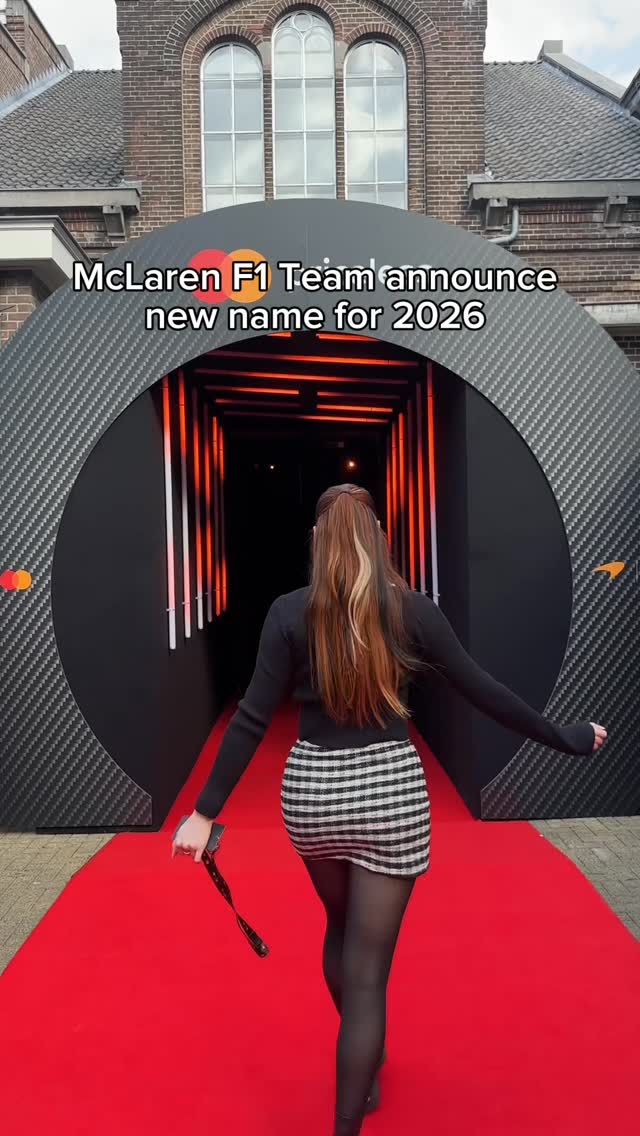 Instagram post by @elzthewitch for Mastercard. Caption reads: McLaren announced their new team name for 2026!....