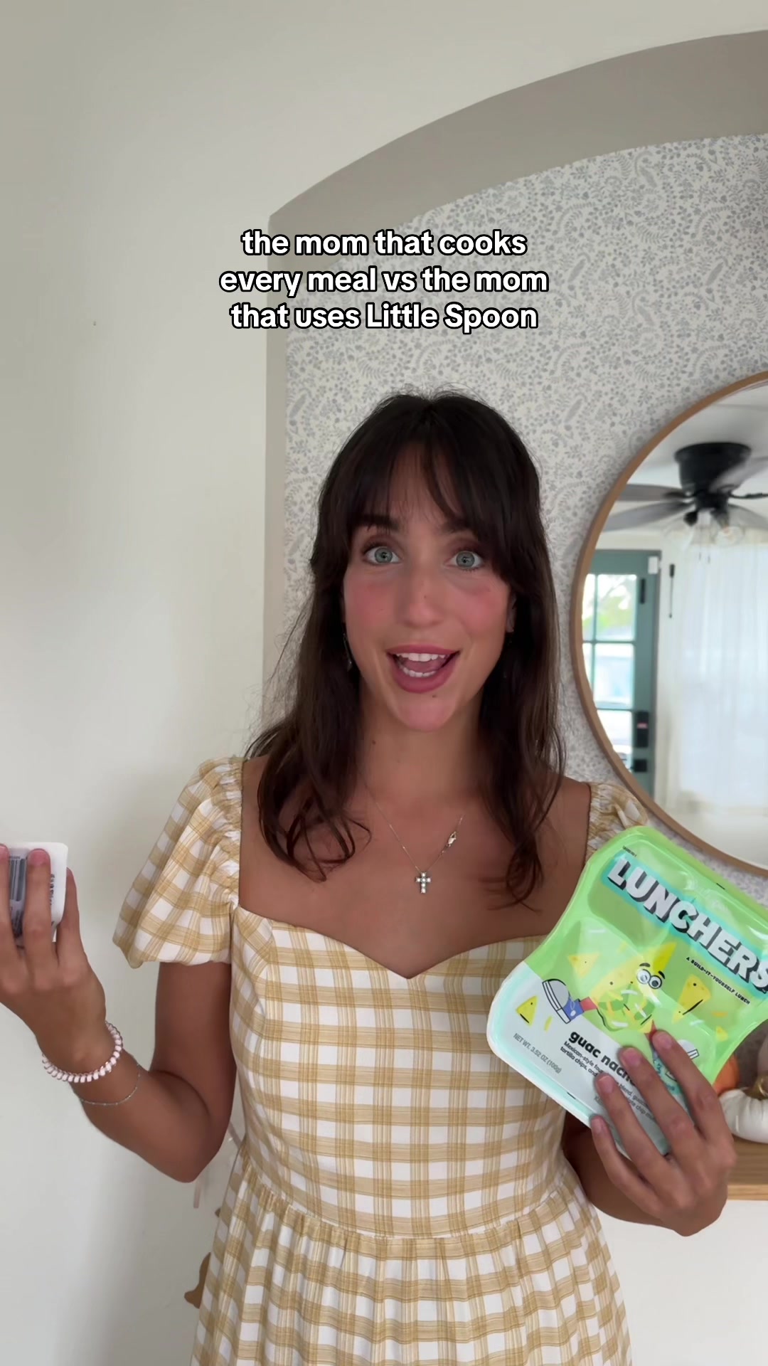 TikTok post by @claraandherself for Little Spoon. Caption reads: [...] bc i simply need the convenience of @Little....