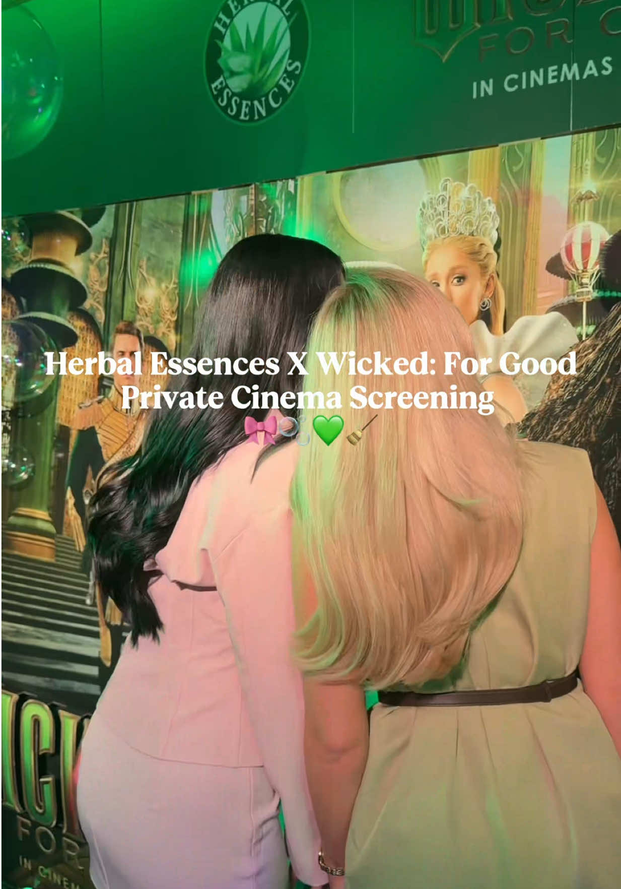 TikTok post by @leilapeacock_ for Herbal Essences. Caption reads: AD WOW🧹🫧 an amazing night with @Herbal Essences....