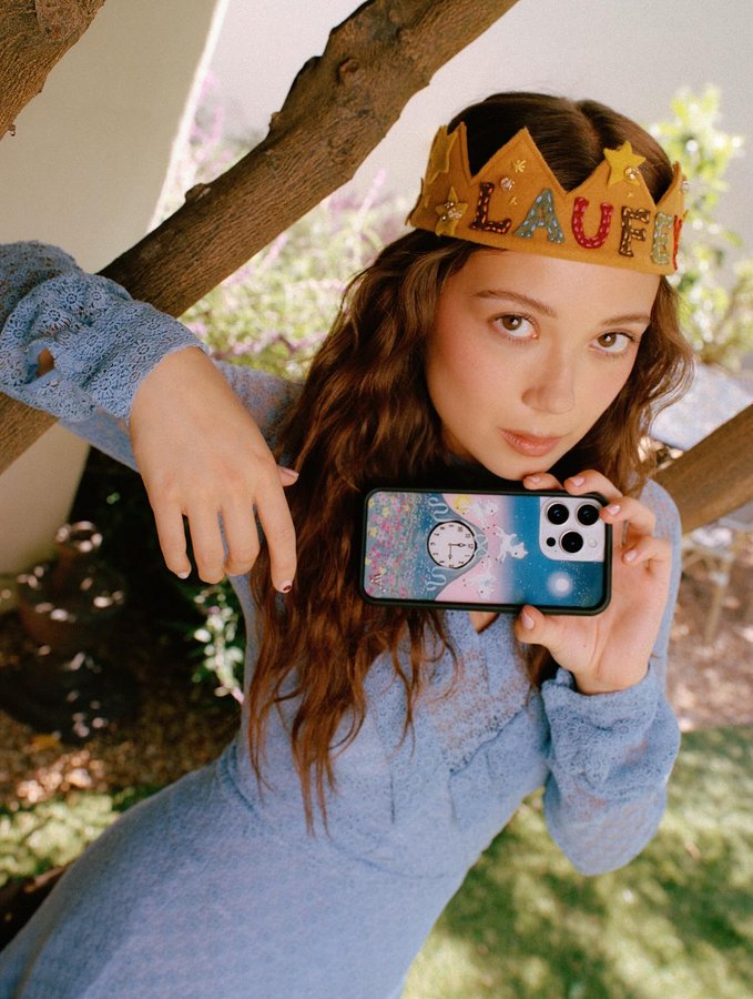 Instagram post by @laufey for Wildflower Cases. Caption reads: my collab with @wildflowercases is available now!!....