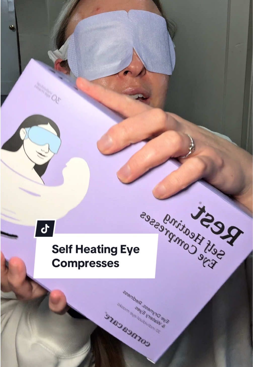 TikTok post by @emily.beasley for CorneaCare. Caption reads: [...] for tired, dry, overworked eyes. @CorneaCare....