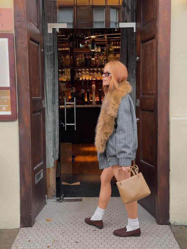Instagram post by @jillyisabella for River Island. Caption reads: It’s autumn so finally we can start dressing again....