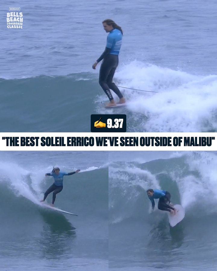 Instagram post by @soleilerrico for World Surf League. Caption reads: [...] 👏

Finals Day is ON! LIVE on....