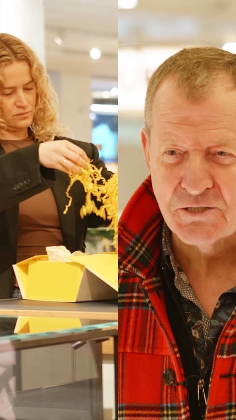 Instagram post by @alastaircampbell for Selfridges. Caption reads: This Christmas, a man just wanted to buy his....