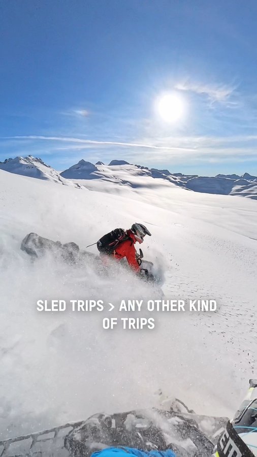 Instagram post by @alfordrob for Ski-Doo. Caption reads: [...] for your next snowmobile....