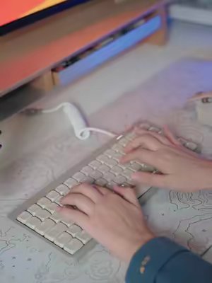 TikTok post by @arianaxbanana for Lofree. Caption reads: [...] keyboard with a uk layout?? This is the....