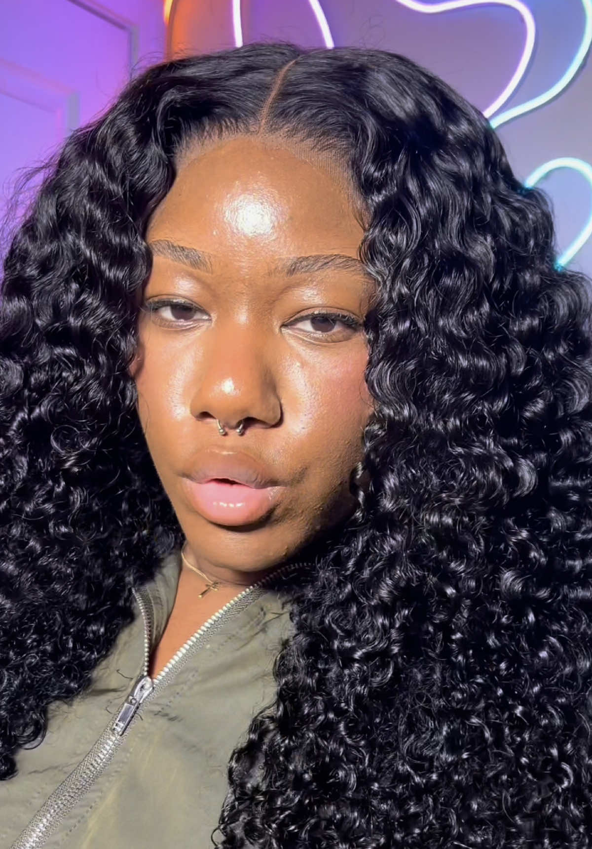 TikTok post by an influencer for Beluck Human Hair. Caption reads: [...] 🤑✨ WIG DETAILS 📌 from: @BELUCK HUMAN HAIR....