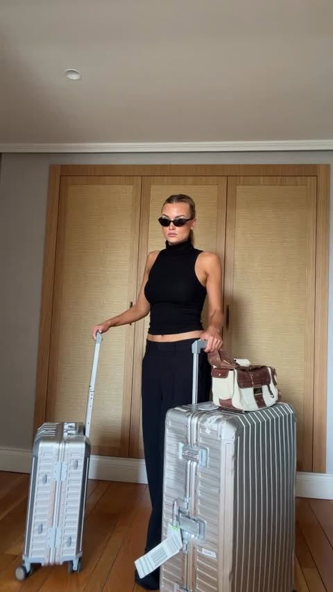 Instagram post by @emmawinterhagen for BIOTHERM. Caption reads: [...] hotel room?!😮‍💨 Moving in at @biotherm....