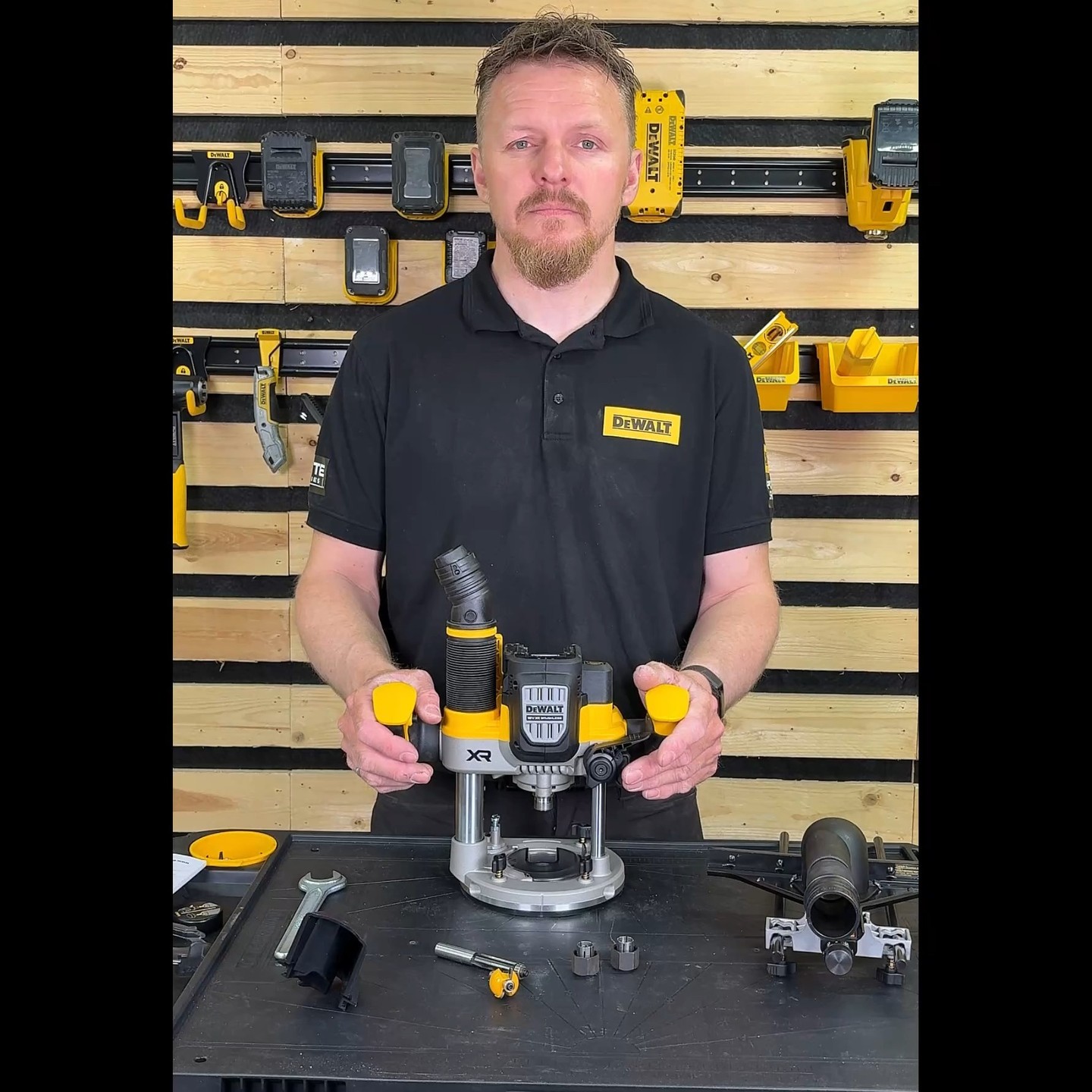Instagram post by @kwcdk for DEWALT. Caption reads: Let me show you why this is the best cordless....