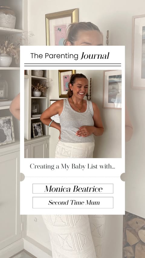 Instagram post by @monicabeatrice for Mamas & Papas. Caption reads: As a second-time mum (our two-boy era is loading....