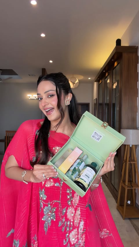 Instagram post by @shivaniduggall for The Body Shop. Caption reads: From bridesmaid duties to full bride energy....