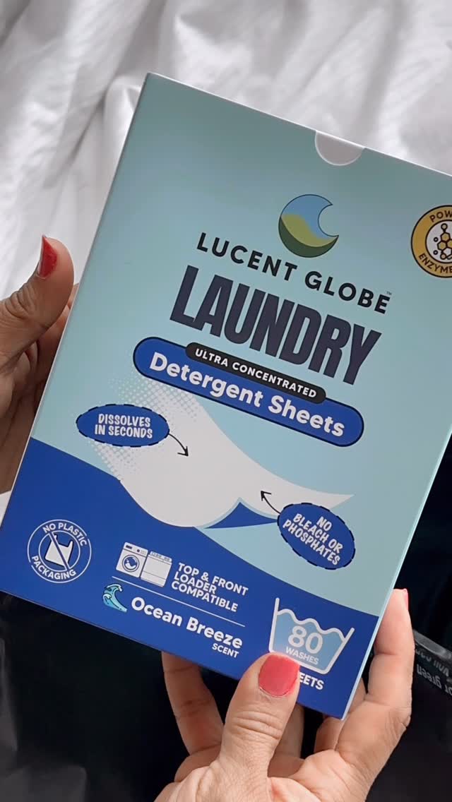 Instagram post by @beingwomanworld for Lucent Globe. Caption reads: [...] ✨ Dish, laundry & surface sheets from....