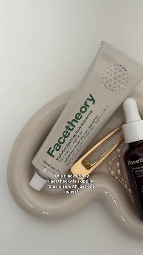 Instagram post by @sophiapathak for Facetheory. Caption reads: [...] yet with this dreamy hydration duo ✨....