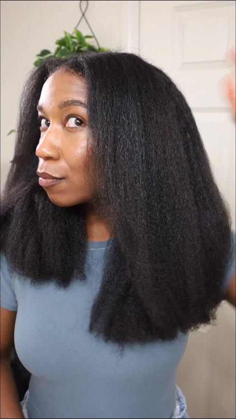 Instagram post by @naptural85 for RevAir • Reverse-Air Dryer. Caption reads: Low-manipulation hair straightening has entered....