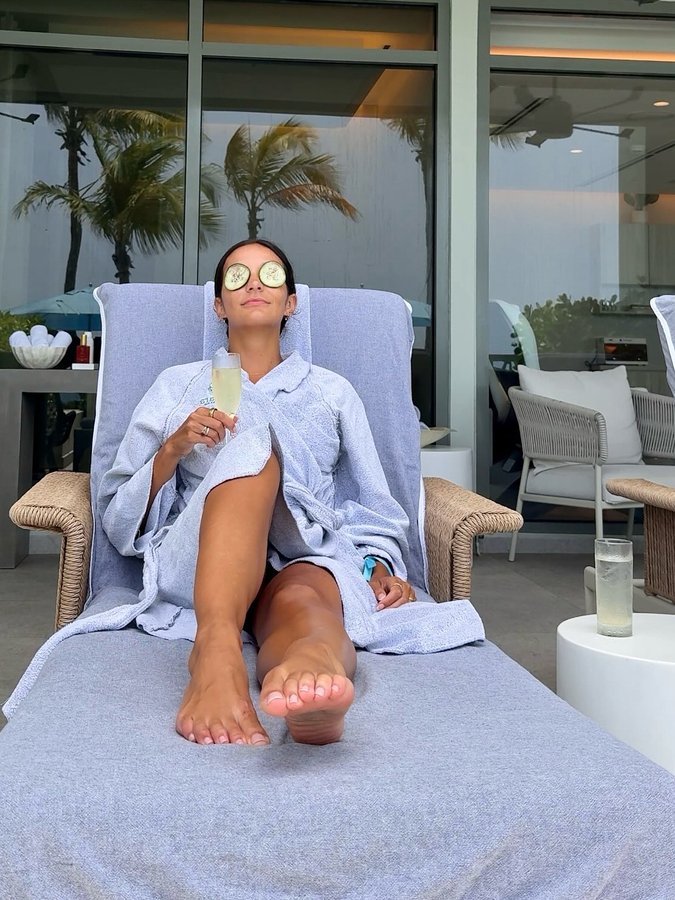 Instagram post by @thedailyvictorian for Discover Puerto Rico. Caption reads: A weekend of Wellness in San Juan, Puerto Rico....