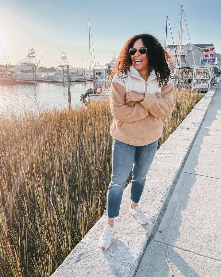 Instagram post by @_happygocurly_ for Dudley Stephens. Caption reads: I am so excited about the new @dudley_stephens....