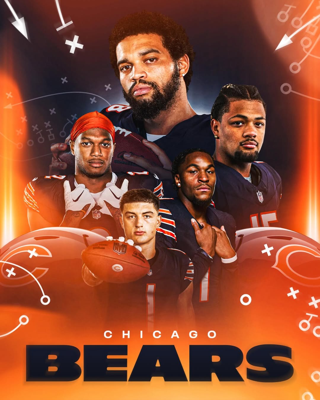 Instagram post by @nfl for Invisalign. Caption reads: How good will the new-look @chicagobears offense....
