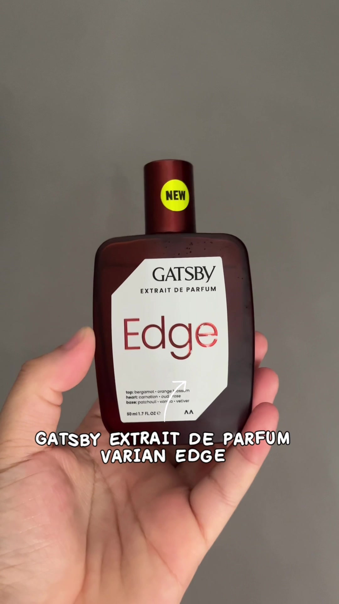 TikTok post by @riizzziiq for GATSBY Indonesia. Caption reads: [...] EDGE langsung beda vibenya..🔥@GATSBY....
