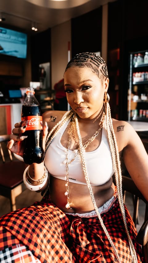 Instagram post by @djtshegu for Coca-Cola South Africa. Caption reads: Amazing Kota, great friends and the new bigger and....