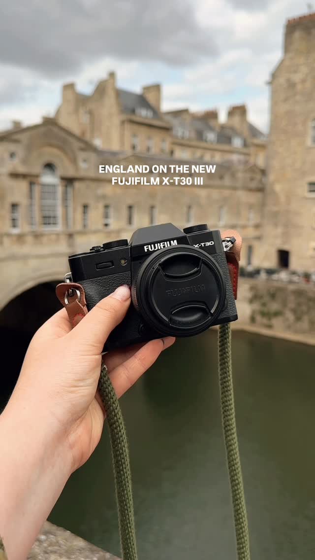 Instagram post by @jesslouiseellis for Fujifilm. Caption reads: [...] 📸 Three years ago, I picked up the Fujifilm....
