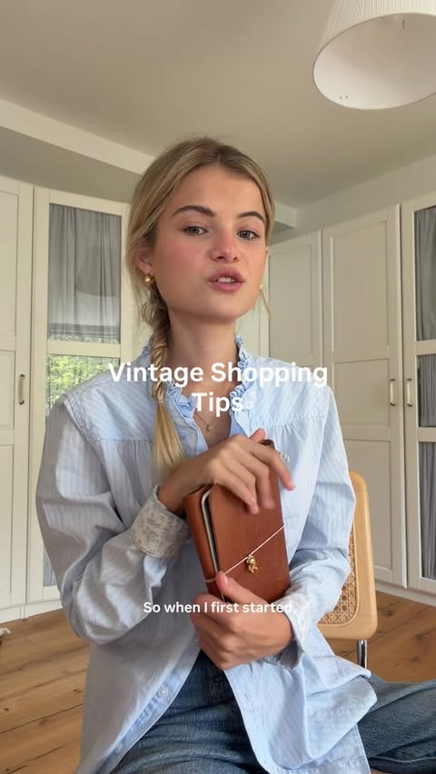 Instagram post by @lottastichler for Vestiaire Collective. Caption reads: Anzeige <3 the best reason to invest in fall pre....