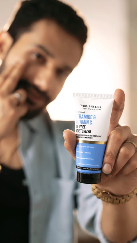 Instagram post by @styleonair_ for Dr Sheths. Caption reads: [...] that non-sticky glass skin glow. 🧴💙....