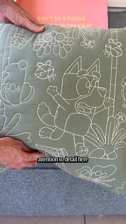 Instagram post by @zachmander for Koala. Caption reads: [...] the new Bluey Snuggletime homewares from....