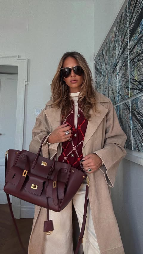 Instagram post by @virginiavarinelli for REVOLVE. Caption reads: #grwm Sunday Look 
#revolvepartner....